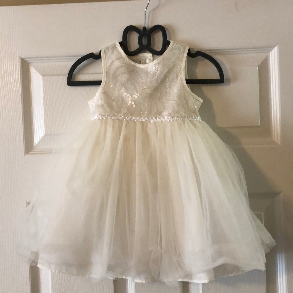 Off white toddler girl tulle dress